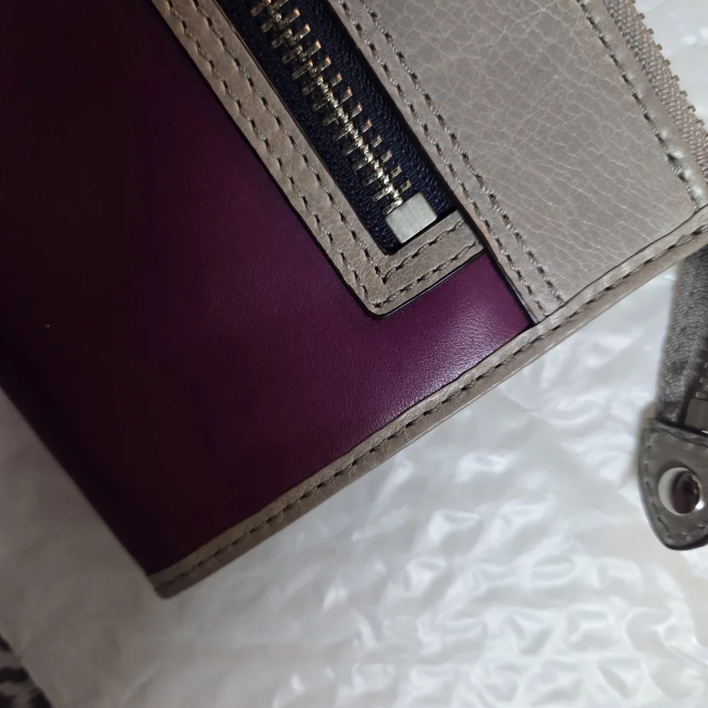 Coach Plum and Taupe Women's Wallet - Picture 2 of 5